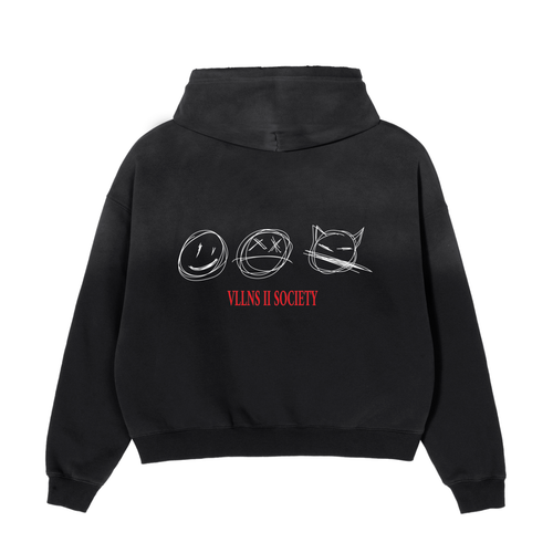 Frayed Sunfade Boxy Fleece Hoodie