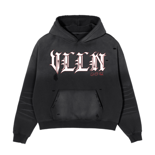 Frayed Sunfade Boxy Fleece Hoodie